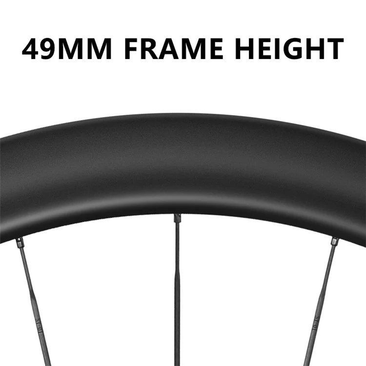 WEST BIKING YP1401038 / YP1401039 2PCS Ruedas de Bicicleta de Carretera de Fibra de Carbono 700C Juego de Ruedas Clincher - Freno de Disco