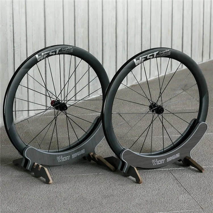 WEST BIKING YP1401038 / YP1401039 2PCS Ruedas de Bicicleta de Carretera de Fibra de Carbono 700C Juego de Ruedas Clincher - Freno de Disco