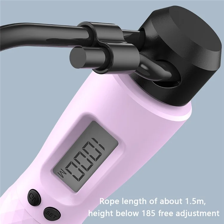 MY005 1.5m Adjustable Four Modes Intelligent Counting Jump Rope Fitness Tool - Black