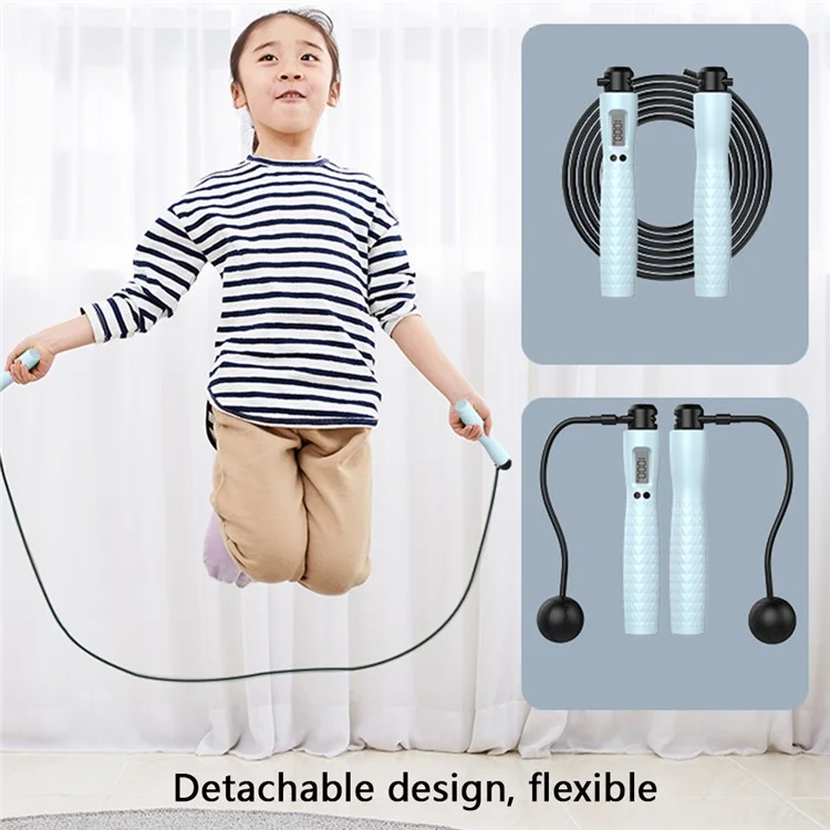 MY005 1.5m Adjustable Four Modes Intelligent Counting Jump Rope Fitness Tool - Black