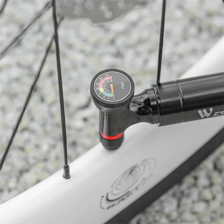 WEST BIKING YP0711174-173 Inflador de Bicicleta CO2 de Aleación de Aluminio con Indicador de Presión (Sin Tanque de Gas)