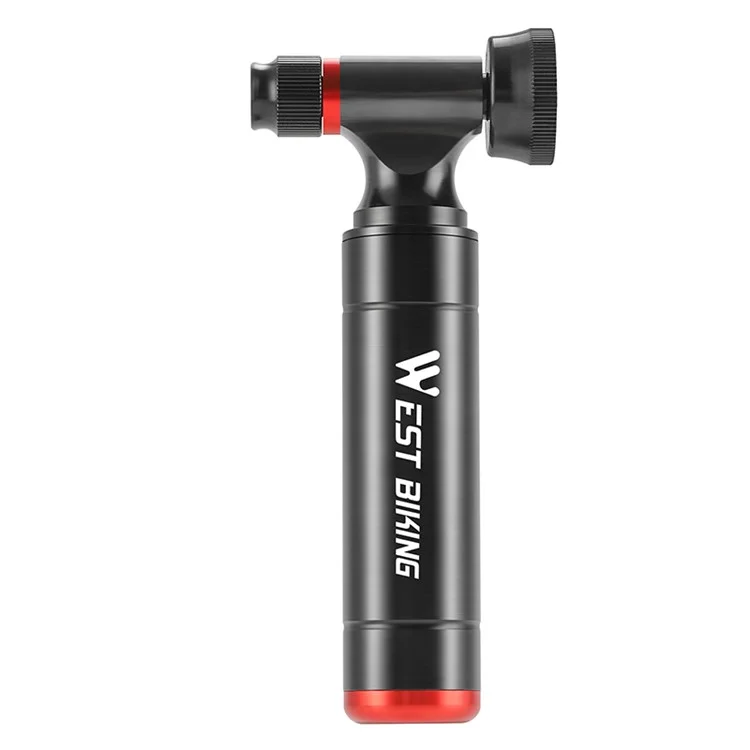 WEST BIKING YP0711174-173 Inflador de Bicicleta CO2 de Aleación de Aluminio con Indicador de Presión (Sin Tanque de Gas)