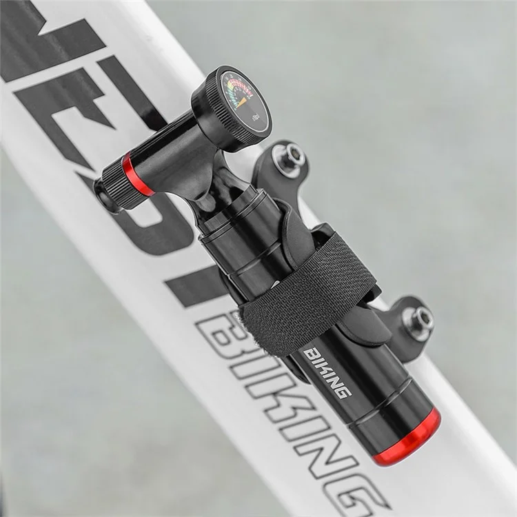 WEST BIKING YP0711174-173 Inflador de Bicicleta CO2 de Aleación de Aluminio con Indicador de Presión (Sin Tanque de Gas)