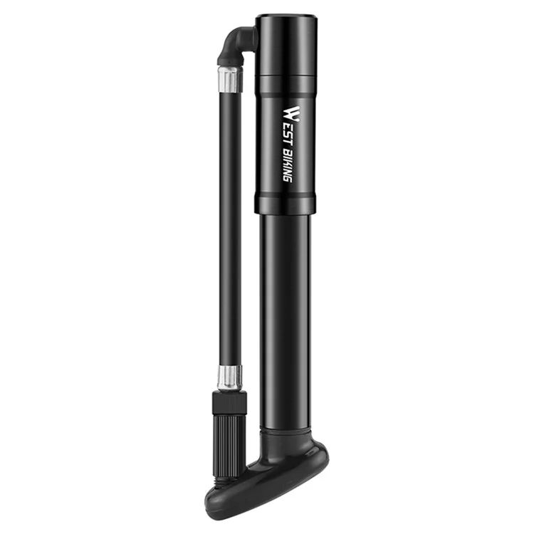 WEST BIKING YP0711175 Universal Schrader / Presta Valve Aluminum Alloy 130PSI Mini Bike Pump