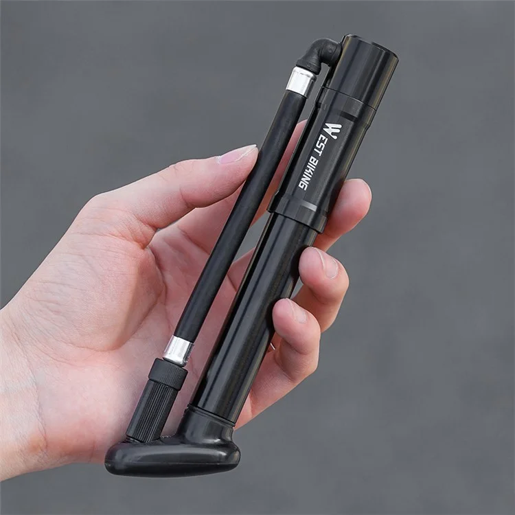 WEST BIKING YP0711175 Universal Schrader / Presta Valve Aluminum Alloy 130PSI Mini Bike Pump