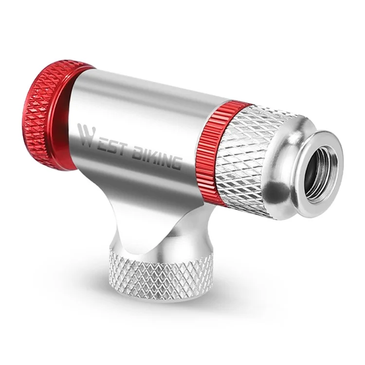 WEST BIKING YP0711172 Aluminum Alloy Mountain Bicycle Inflatable Nozzle for CO2 Gas Tank