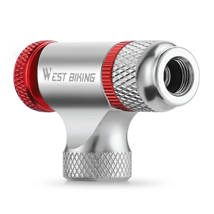 WEST BIKING YP0711172 Aluminum Alloy Mountain Bicycle Inflatable Nozzle for CO2 Gas Tank
