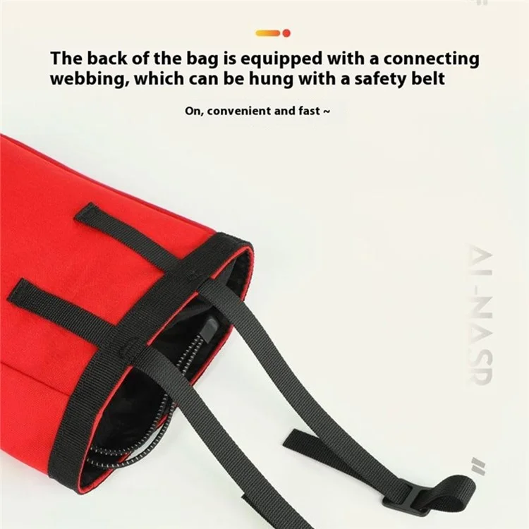 XINDA XD-BAG27 Outdoor Aerial Work Tool Waist Bag Nylon Pouch Toolkit Utility Organizer - Rot