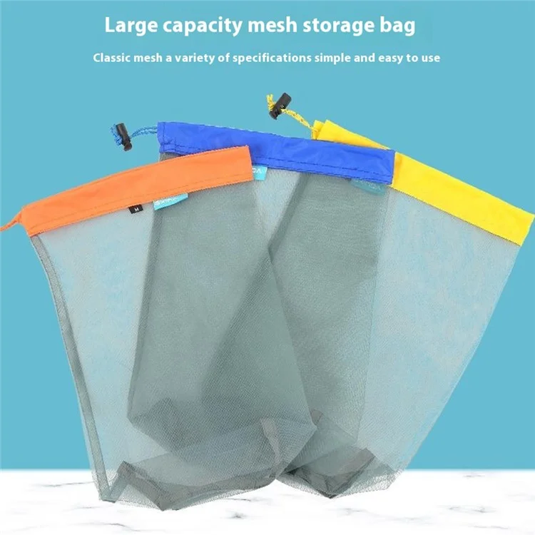 XINDA BFP1415 11x11x17cm Sports Equipment Mesh Storage Bag Beach Swim Organizer Pouch - Blue