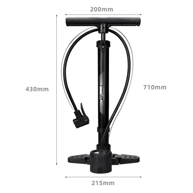 ENLEE E22127 Fußpumpe 230 PSI Hochdruckfahrradpumpe mit Presta- und Schraderventil-Kompatibilität für Fahrrad, Basketball