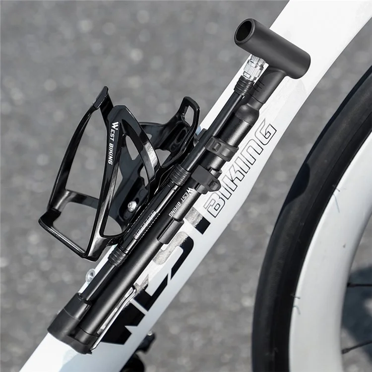 WEST BIKING YP0711190 Portable Bike Pump High Pressure 120PSI Presta Schrader Valve Bicycle Tire Inflator