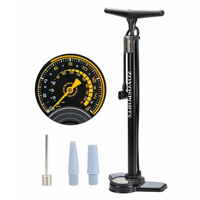 ZOYOSPORTS ZY-6532Q Hochdruck-Standpumpe 230 PSI für Mountainbike, Motorrad und Auto - Manueller Luftkompressor
