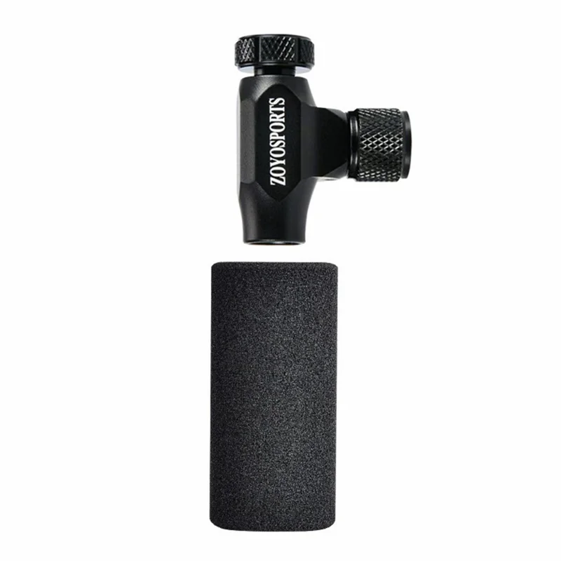 ZOYOSPORTS ZY-018 Mini Tragbare Fahrradpumpe für Mountainbike und Rennrad Fahrradreifen CO2-Pumpe ohne Gaskartusche - Schwarz