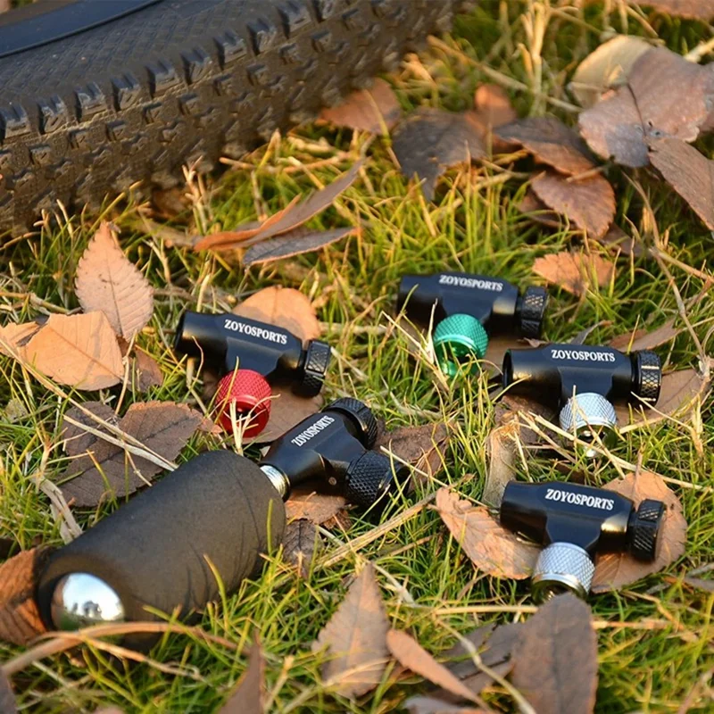 ZOYOSPORTS ZY-018 Mini Tragbare Fahrradpumpe für Mountainbike und Rennrad Fahrradreifen CO2-Pumpe ohne Gaskartusche - Schwarz