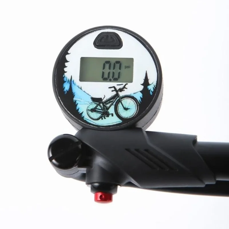 ZOYOSPORTS ZY-AP9E Front Fork Bike Tire Pump 300PSI High Pressure Inflator with Digital Display Gauge
