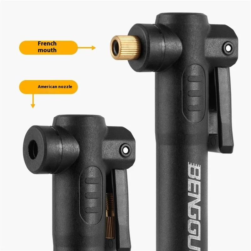 BENGGUO BG-1688 Bike Portable Air Pump 100PSI High Pressure Inflator Compatible with Presta Schrader Valve