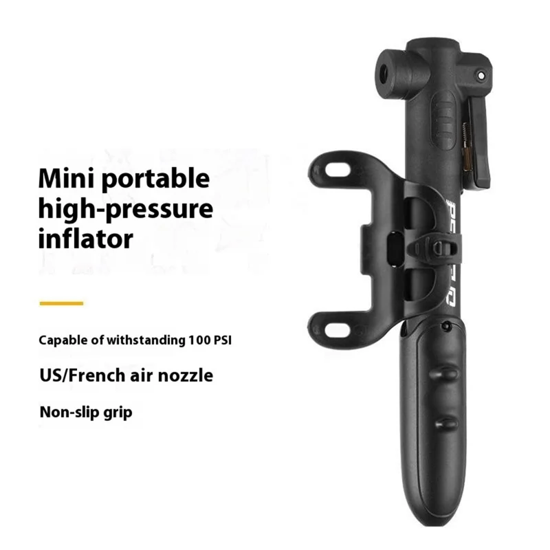 BENGGUO BG-1688 Bike Portable Air Pump 100PSI High Pressure Inflator Compatible with Presta Schrader Valve