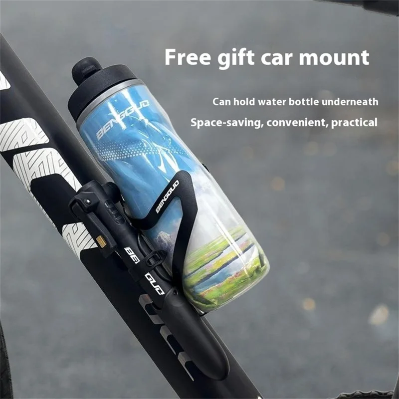 BENGGUO BG-1688 Bike Portable Air Pump 100PSI High Pressure Inflator Compatible with Presta Schrader Valve
