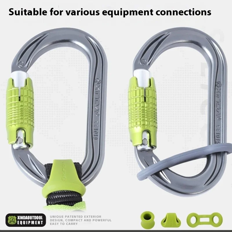 XINDA XD-PJ295 10 Peças Anel de Posicionamento em Silicone para Escalada em Rocha, Passador de Escalada com Anel de Borracha Antiderrapante - Verde