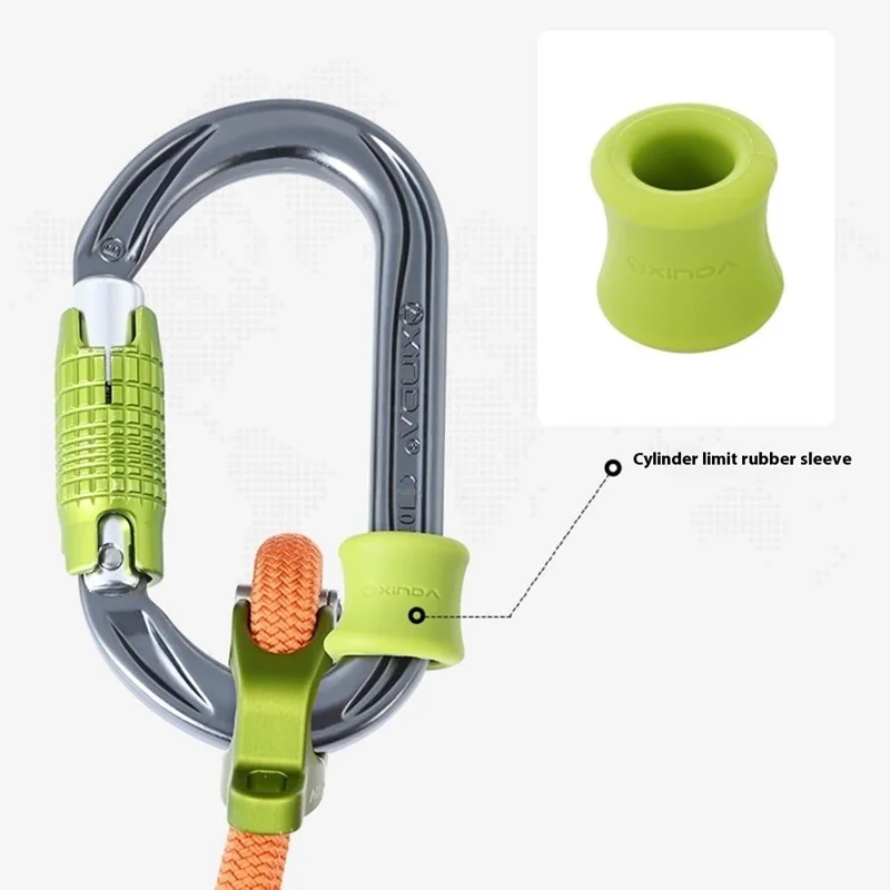XINDA XD-PJ295 10 Pezzi Anelli in Silicone per Arrampicata su Roccia all'Aperto, Posizionamento Antiscivolo, Manicotto in Gomma Cilindrico - Verde