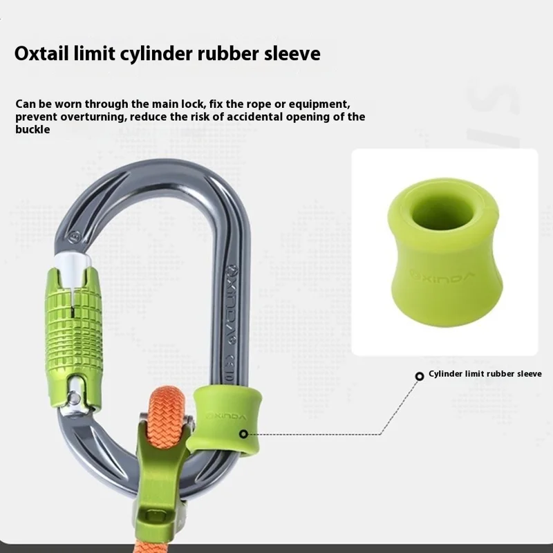 XINDA XD-PJ295 10 Pezzi Anelli in Silicone per Arrampicata su Roccia all'Aperto, Posizionamento Antiscivolo, Manicotto in Gomma Cilindrico - Verde