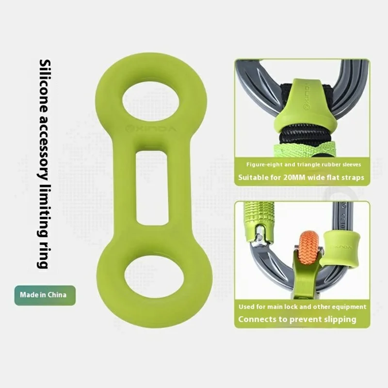Conjunto de Anéis de Silicone Antiderrapante XINDA XD-PJ295 para Mosquetões de Escalada Externa - Verde