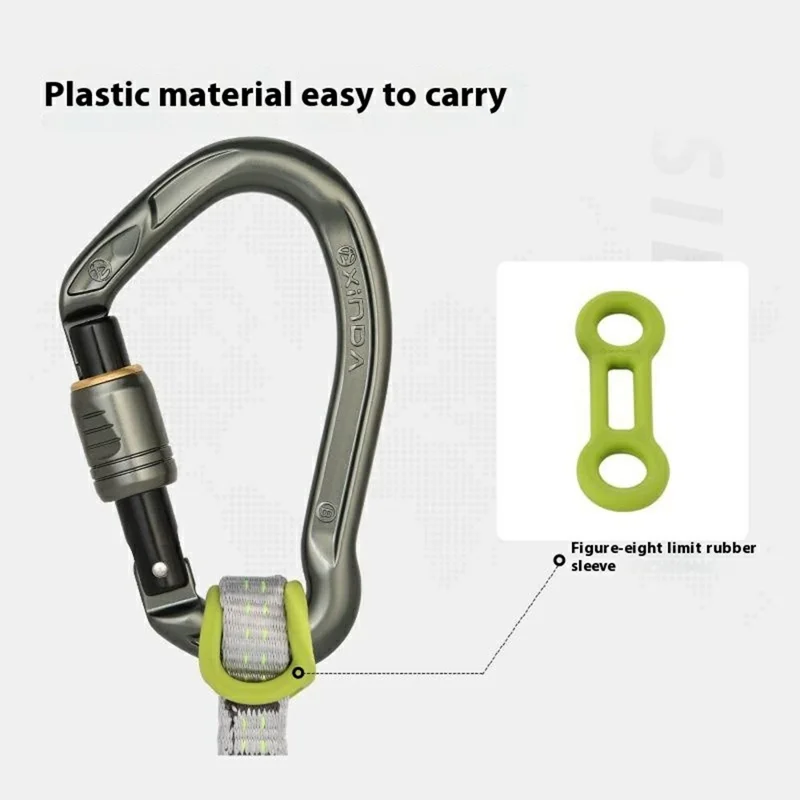 Conjunto de Anéis de Silicone Antiderrapante XINDA XD-PJ295 para Mosquetões de Escalada Externa - Verde