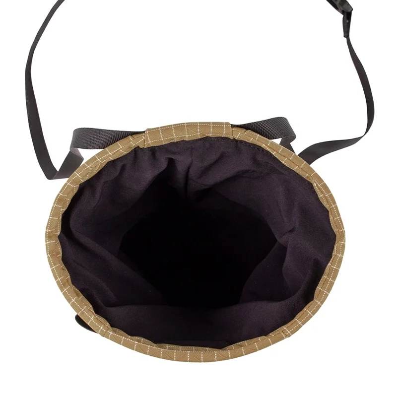 LUCKSTONE GripX 100 Magnesium Powder Bag Rock Climbing Weightlifting Chalk Bag with Drawstring Closure (No Chalk) - Gold