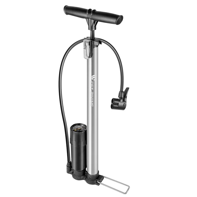 Bomba de Piso de Bicicleta de Alta Presión de Ciclismo Oeste de 160 Psi Con la Bomba de Aire de la Bomba de Aire Del Barómetro Inflador de Neumáticos
