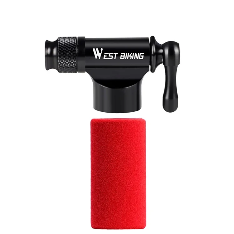 WEST BIKING Mini Safe CO2 Fahrrad-Pumpe Mit Ein-Knopf-Aufblasen Schrader & Presta Fahrradpumpe