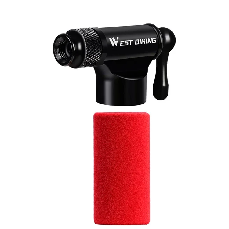 WEST BIKING Mini Safe CO2 Fahrrad-Pumpe Mit Ein-Knopf-Aufblasen Schrader & Presta Fahrradpumpe