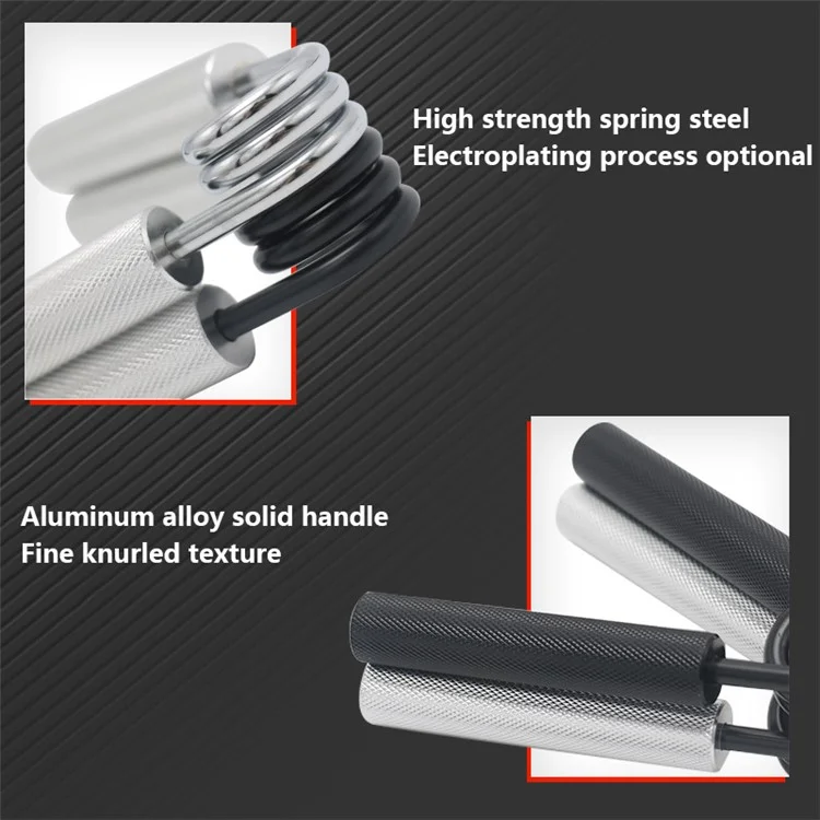 100LB-350LB A-Type Grip Strength Trainer Metal Hand Grip Strengthener Forearm Exerciser Fitness Equipment - Silver / 200LB