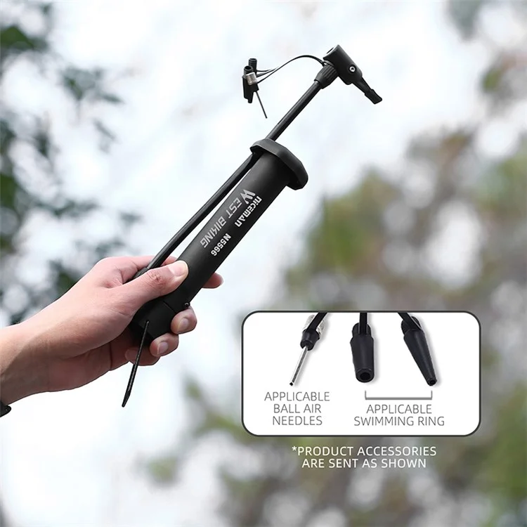 WEST BIKING YP0711140 Bicycle Foot Pump 80PSI Portable Tire Air Pump Mini Inflator for Electric Bikes / Balls