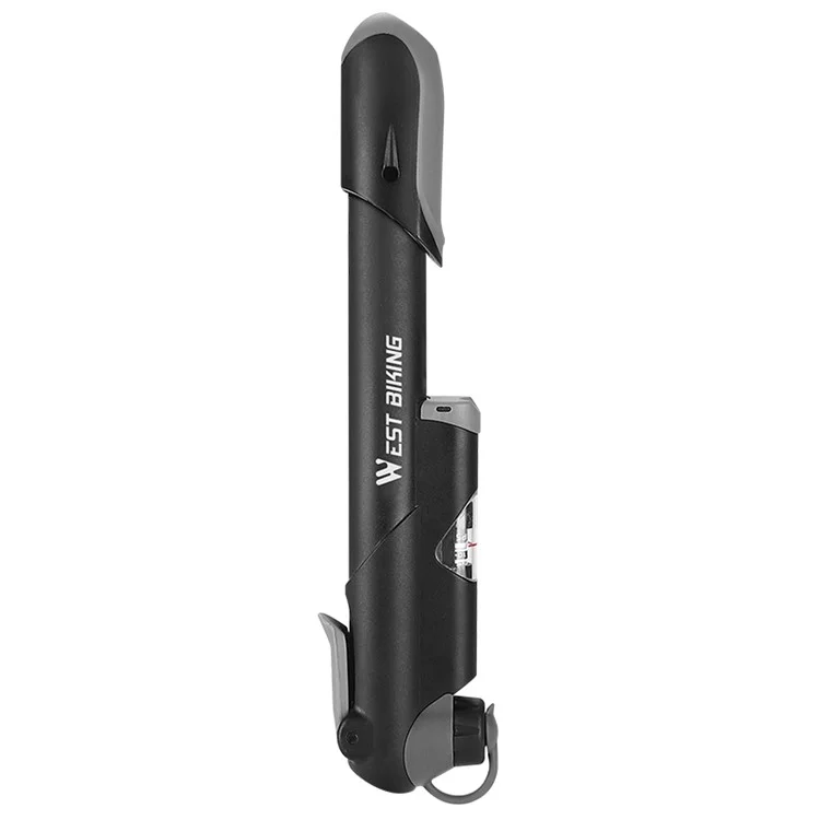 WEST BIKING YP0711157 Bomba de Mano Portátil de Alta Presión de 100 PSI con Manómetro de Presión de Aire, Inflador de Neumáticos Ligero