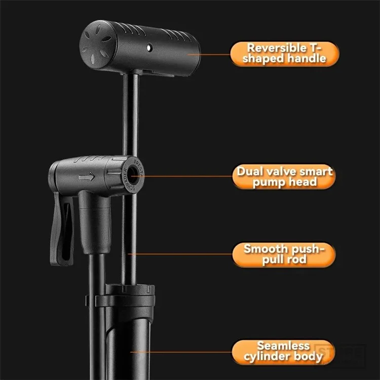 ROCKBROS 42310006001 Bomba de Bicicleta com Manômetro de PSI 120PSI Portátil Inflador de Ar de Bicicleta FV / AV
