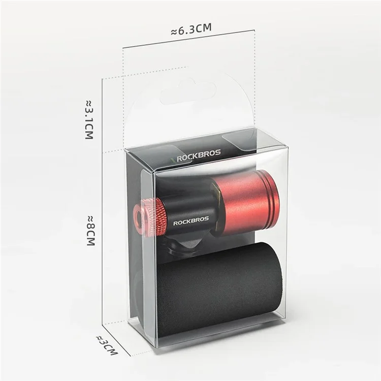 ROCKBROS Inflador de Bicicleta con Cilindro de CO2 y Boquilla, Compatible con Válvulas Presta y Schrader