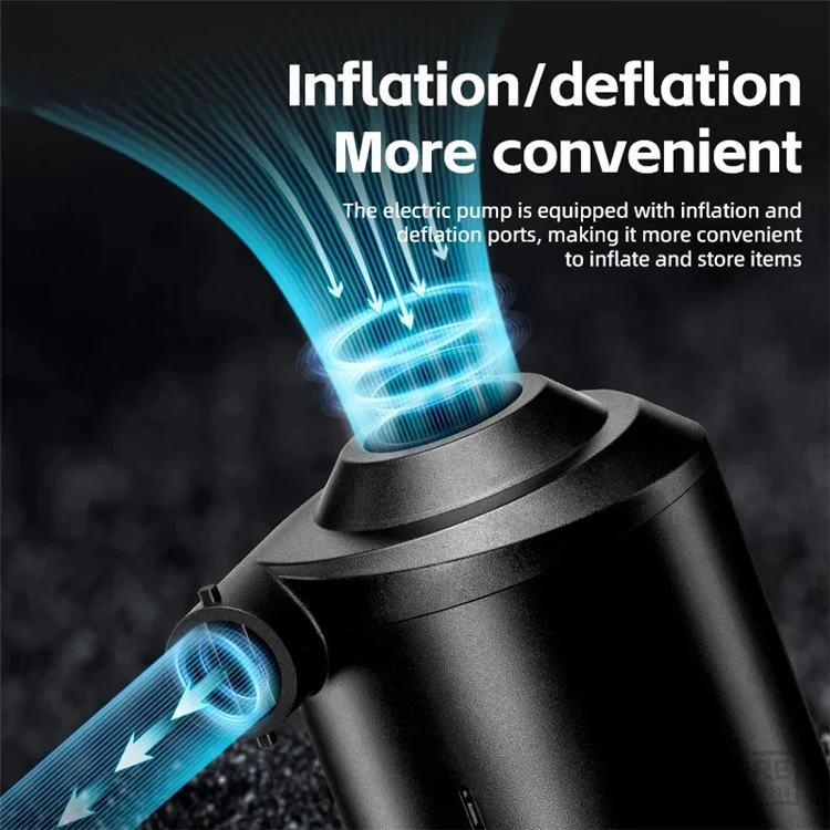 ROCKBROS D2 Electric Air Pump Portable Air Compressor 2600mAh Inflator for Air Mattress Couch Air Bed