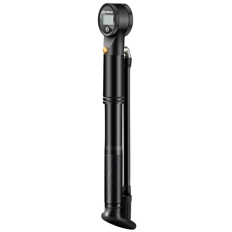 ROCKBROS LK4232001001 Pompe à vélo portable de 320 PSI avec manomètre compatible avec les valves Presta et Schrader