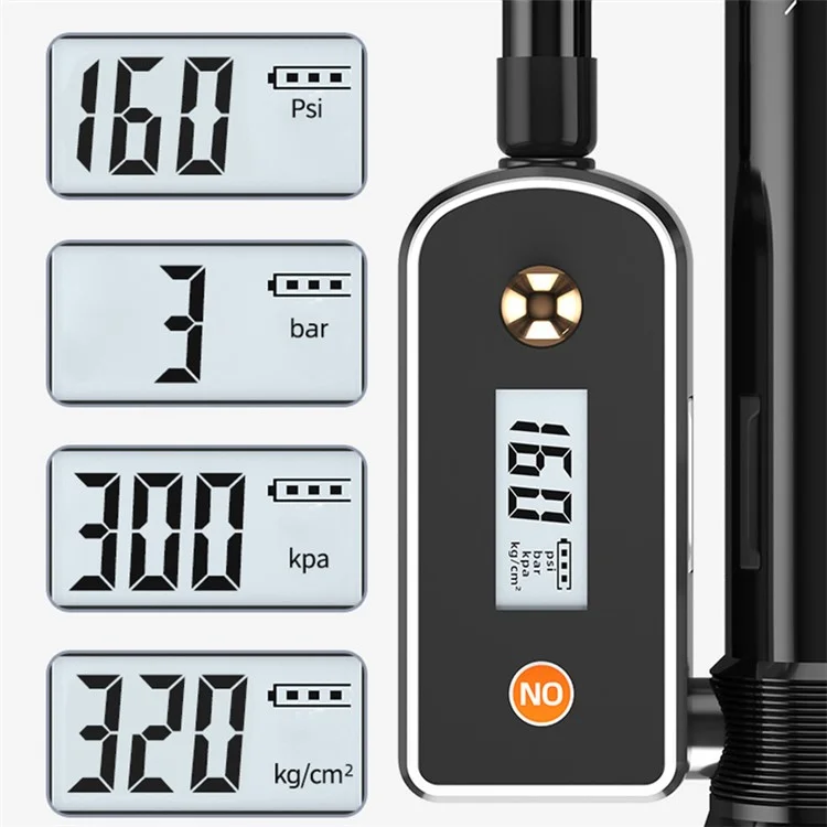 ENLEE ED702 Bike Pump with Pressure Gauge 160PSI Bicycle Floor Pump with Presta Schrader Valves