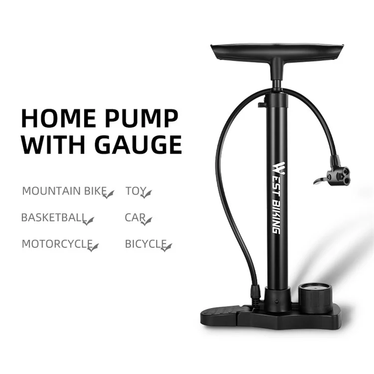 WEST BIKING YP0711142 160PSI Hochdruckluftpumpe für E-Bikes mit Manometer
