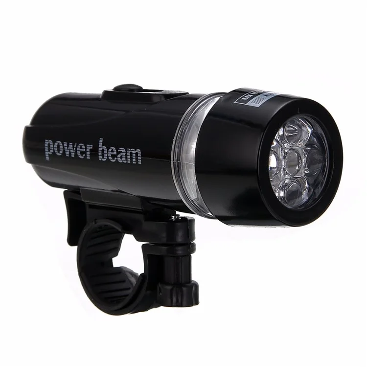 Mountain Bike 5-LED Front Lamp Black + Butterfly Tail Lamp Set