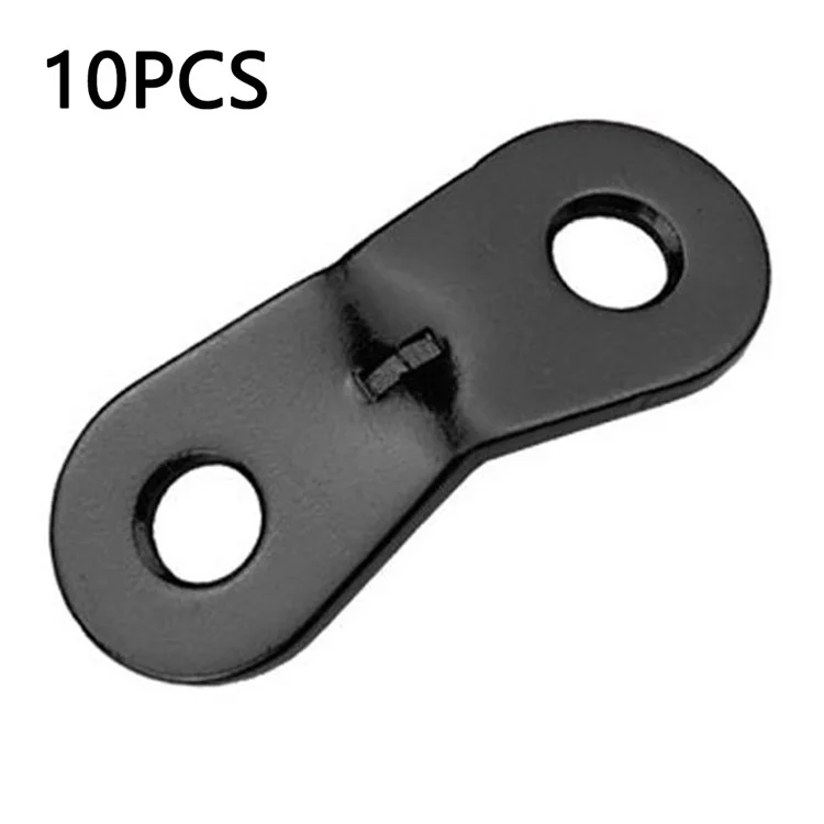 10Pcs / Set Aluminum Alloy Tent Rope Fastener Double Eye Wind Rope Fixed Buckle Tensioner Camping Supplies - Black