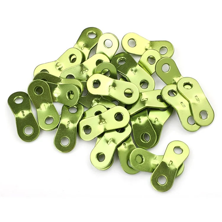 10Pcs / Set Aluminum Alloy Tent Rope Fastener Double Eye Wind Rope Fixed Buckle Tensioner Camping Supplies - Black