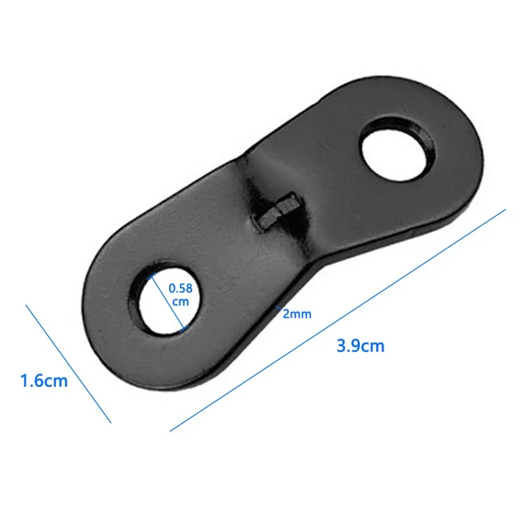 10Pcs / Set Aluminum Alloy Tent Rope Fastener Double Eye Wind Rope Fixed Buckle Tensioner Camping Supplies - Black