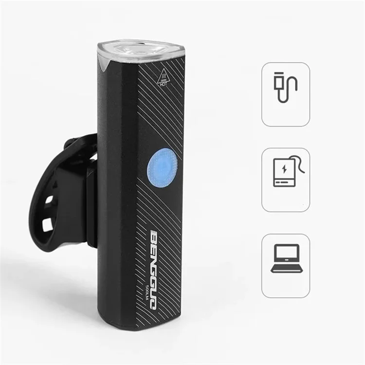 Bengguo BG-1913 Bicycle Light 300 Lumens 4 Modie Bike Luci da Bici USB Porta Ricaricabile Per la Guida Notturna