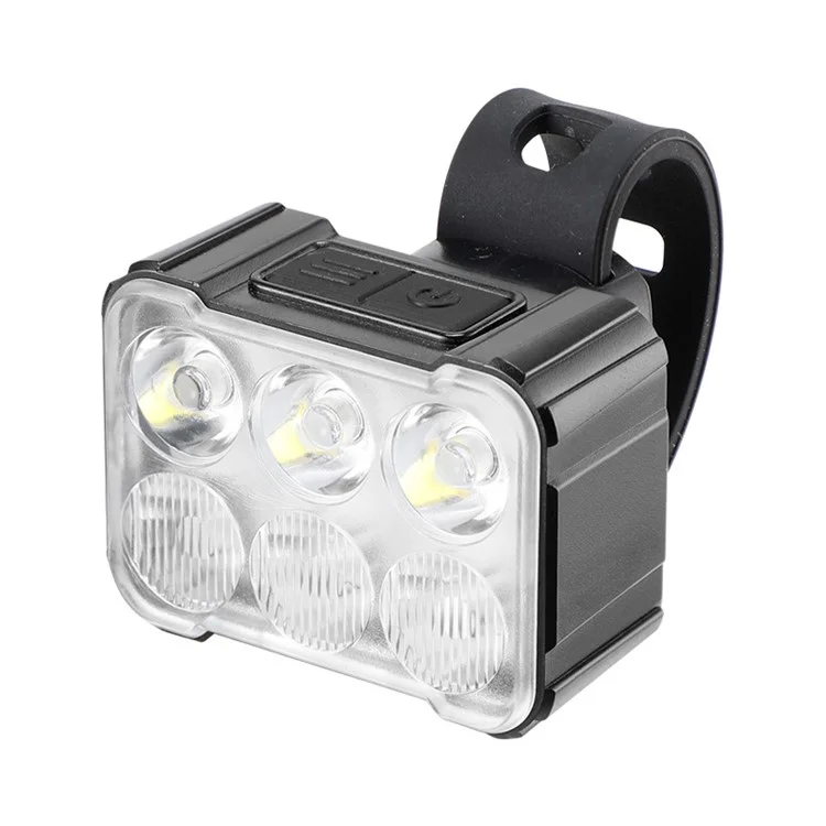 BENGGUO BG3131 Bike Light Rechargeable 6 LED Bicycle Lights for Night Riding Cycling - White