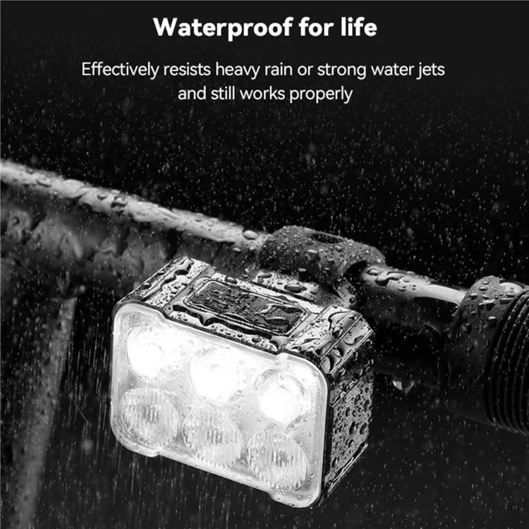 BENGGUO BG3131 Bike Light Rechargeable 6 LED Bicycle Lights for Night Riding Cycling - White