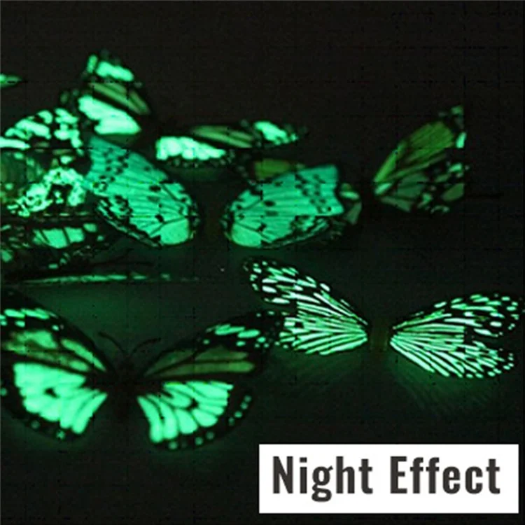 2 piezas de clip en forma de mariposa luminosa de simulación Mosquito Repellent Decoration para camping al aire libre (color aleatorio)