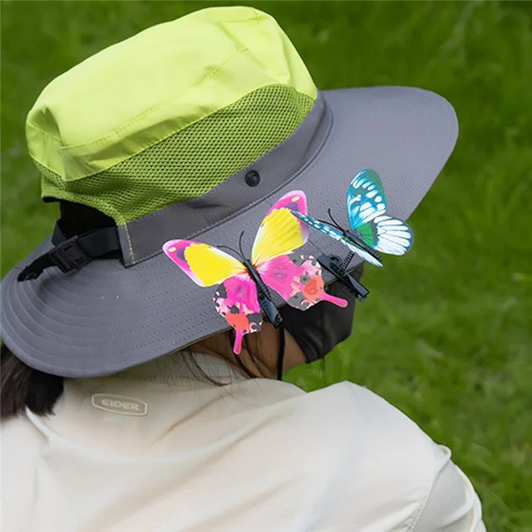 2 piezas de clip en forma de mariposa luminosa de simulación Mosquito Repellent Decoration para camping al aire libre (color aleatorio)