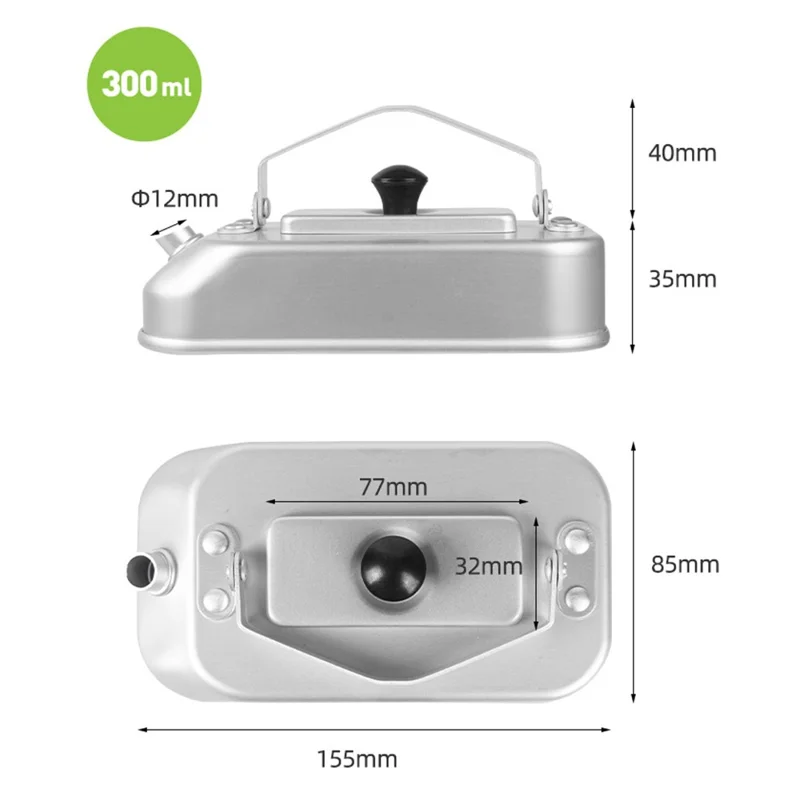 300ml Mini Chaleira ao ar Livre Caixa de Água Selada de Alumínio Ultra Light Para Camping (BPA Free, Sem FDA)
